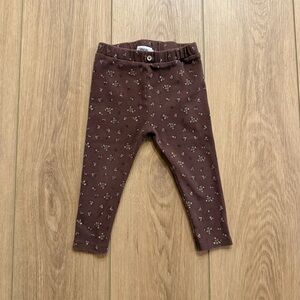 Zara Kids Chocolate Floral Leggings